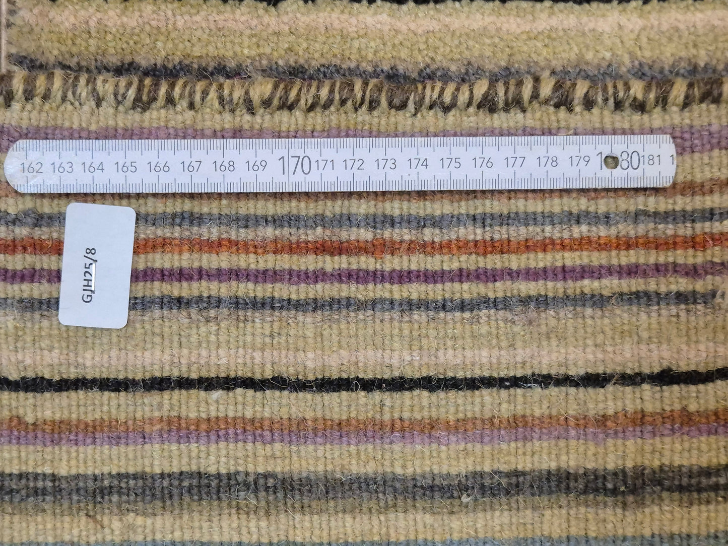 Perser Gabbeh Teppich Schurwolle Streifenmuster bunte Farbgebung