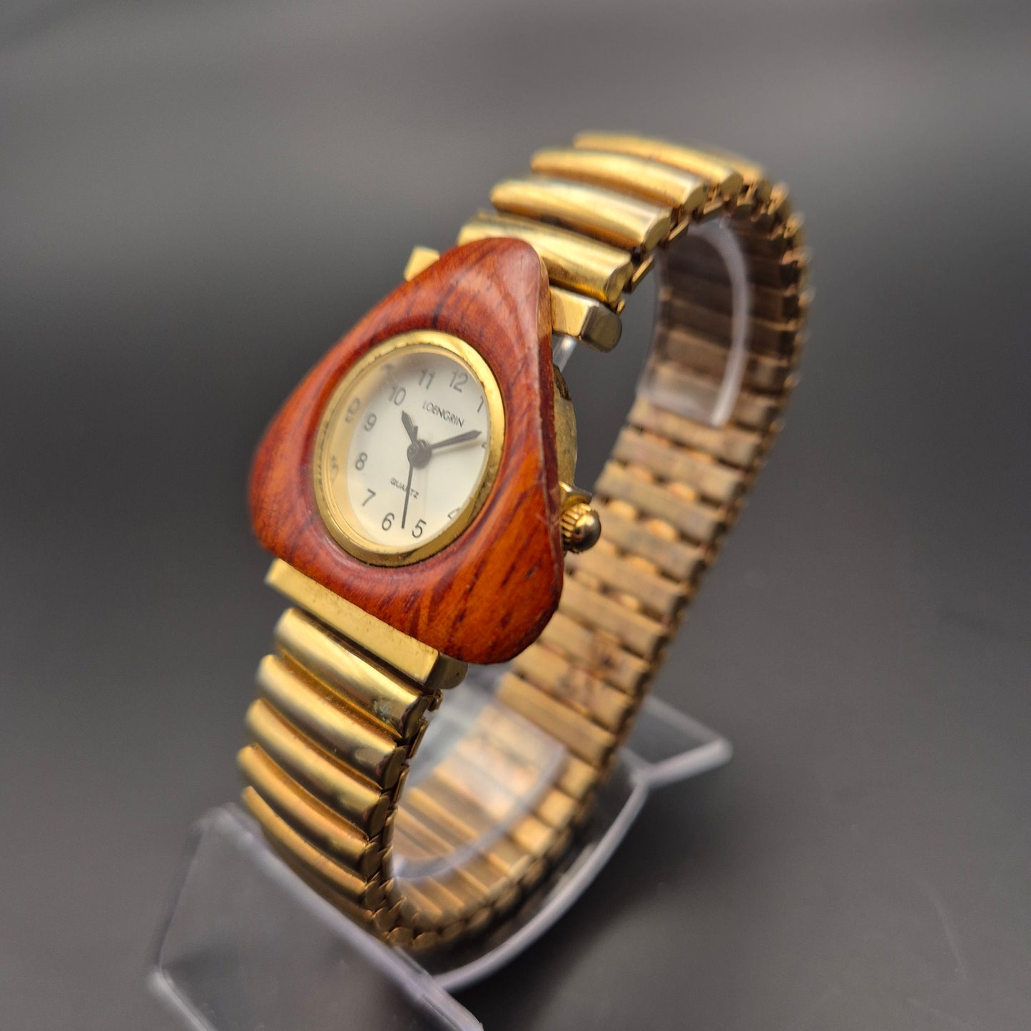 Loengrin Damen Uhr – Vintage Design mit Holzgehäuse