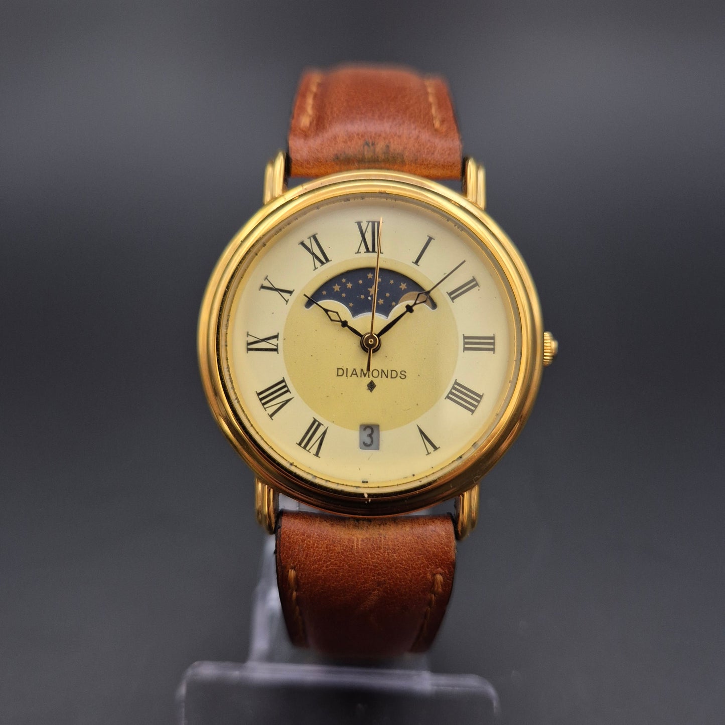 Diamonds Herren Uhr – Klassisches Design mit Mondphasenanzeige