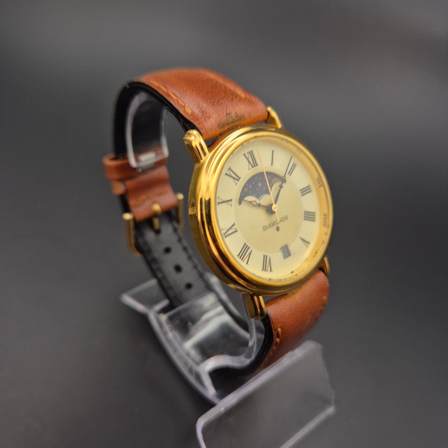 Diamonds Herren Uhr – Klassisches Design mit Mondphasenanzeige