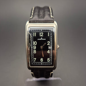 Jacques Lemans Herren Uhr – Rechteckiges Edelstahlgehäuse mit Datumsanzeige