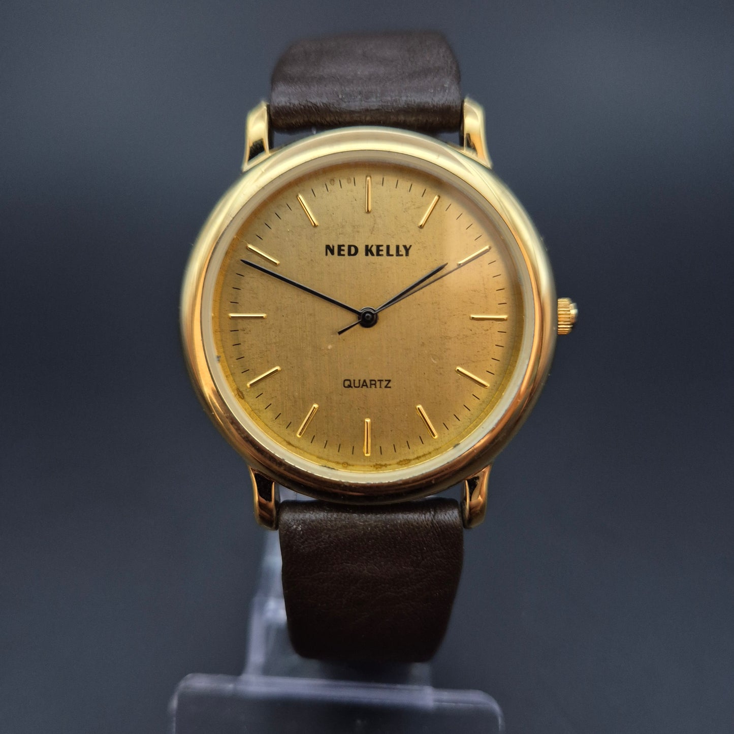 Ned Kelly Herren Uhr – Minimalistisches Design mit Goldzifferblatt