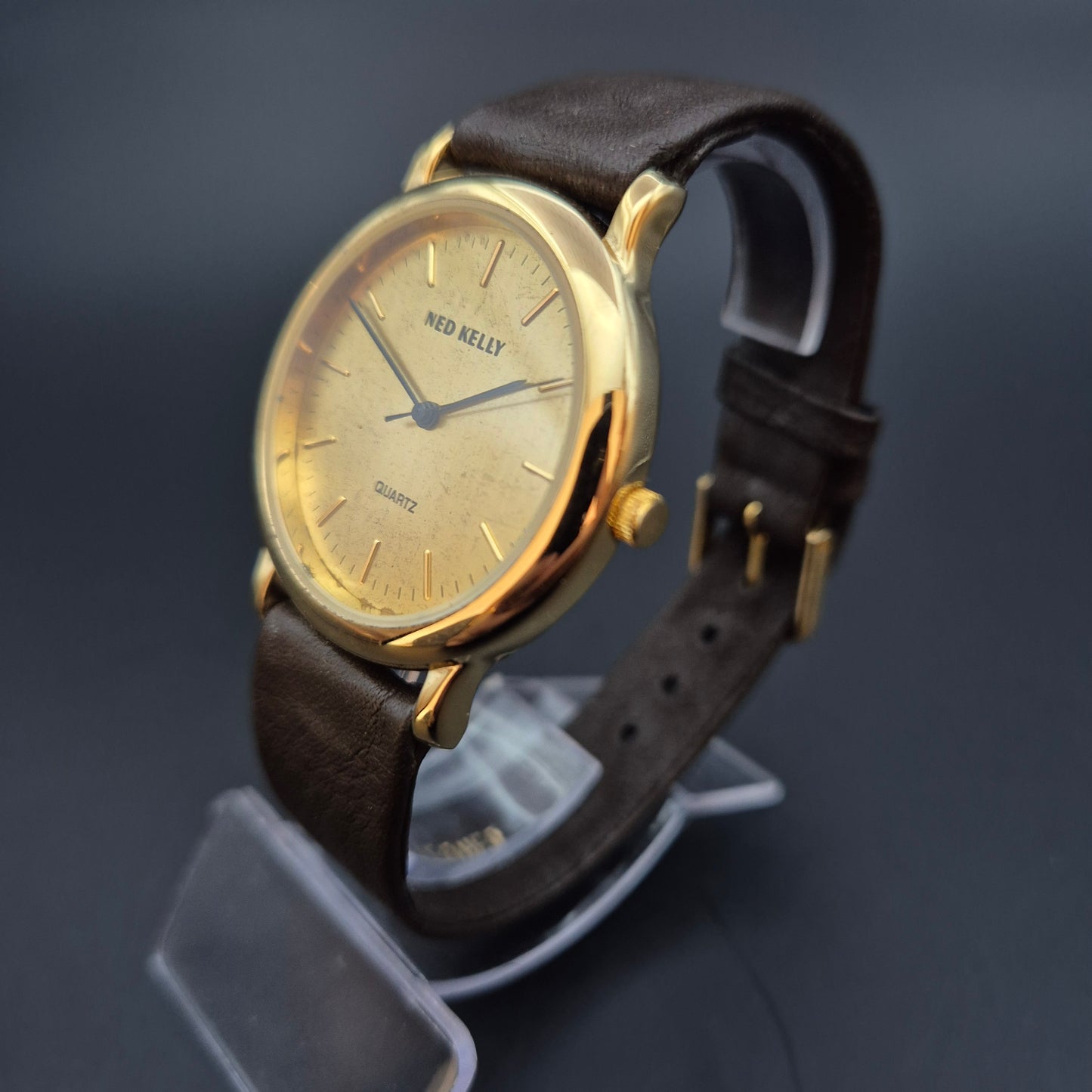 Ned Kelly Herren Uhr – Minimalistisches Design mit Goldzifferblatt