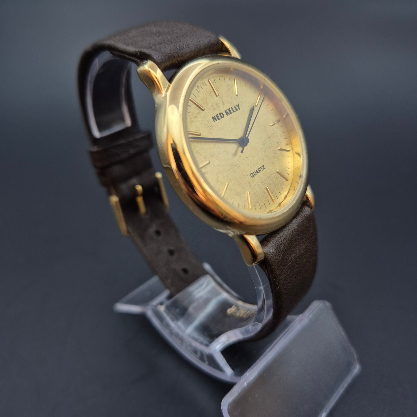 Ned Kelly Herren Uhr – Minimalistisches Design mit Goldzifferblatt