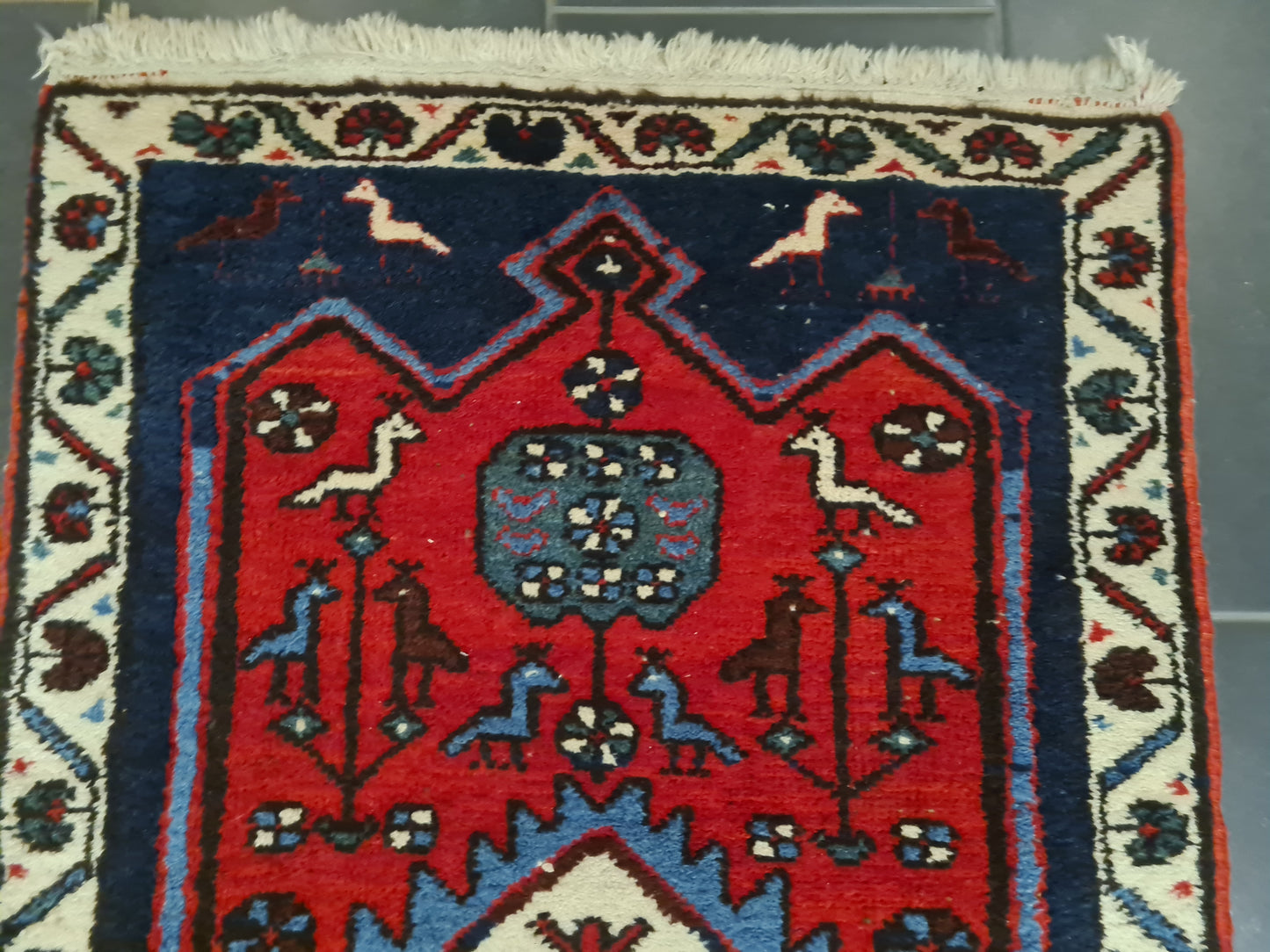 Perserteppich Orientteppich Handgeknüpfter Teppich Afshari 125x75cm