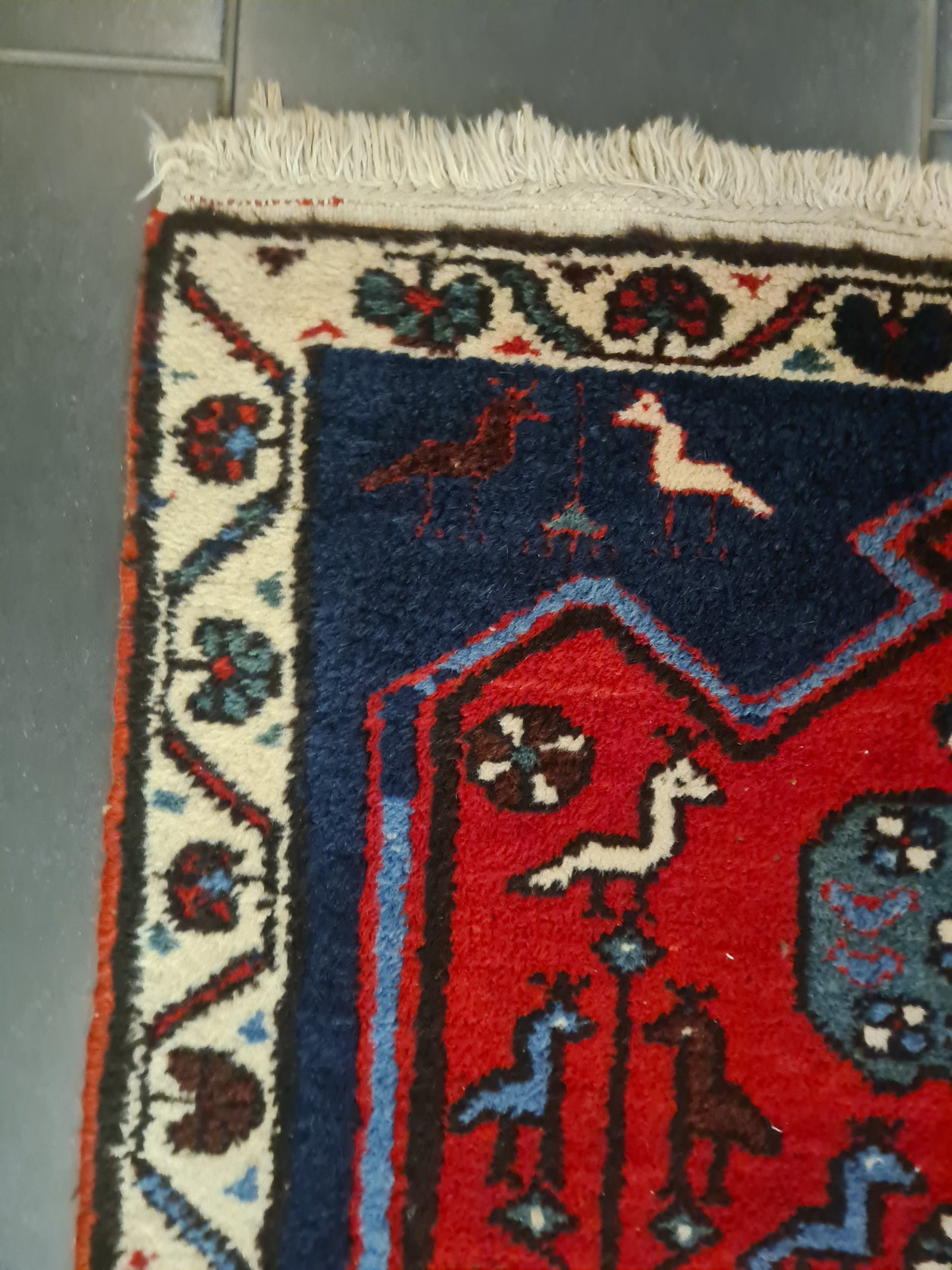 Perserteppich Orientteppich Handgeknüpfter Teppich Afshari 125x75cm