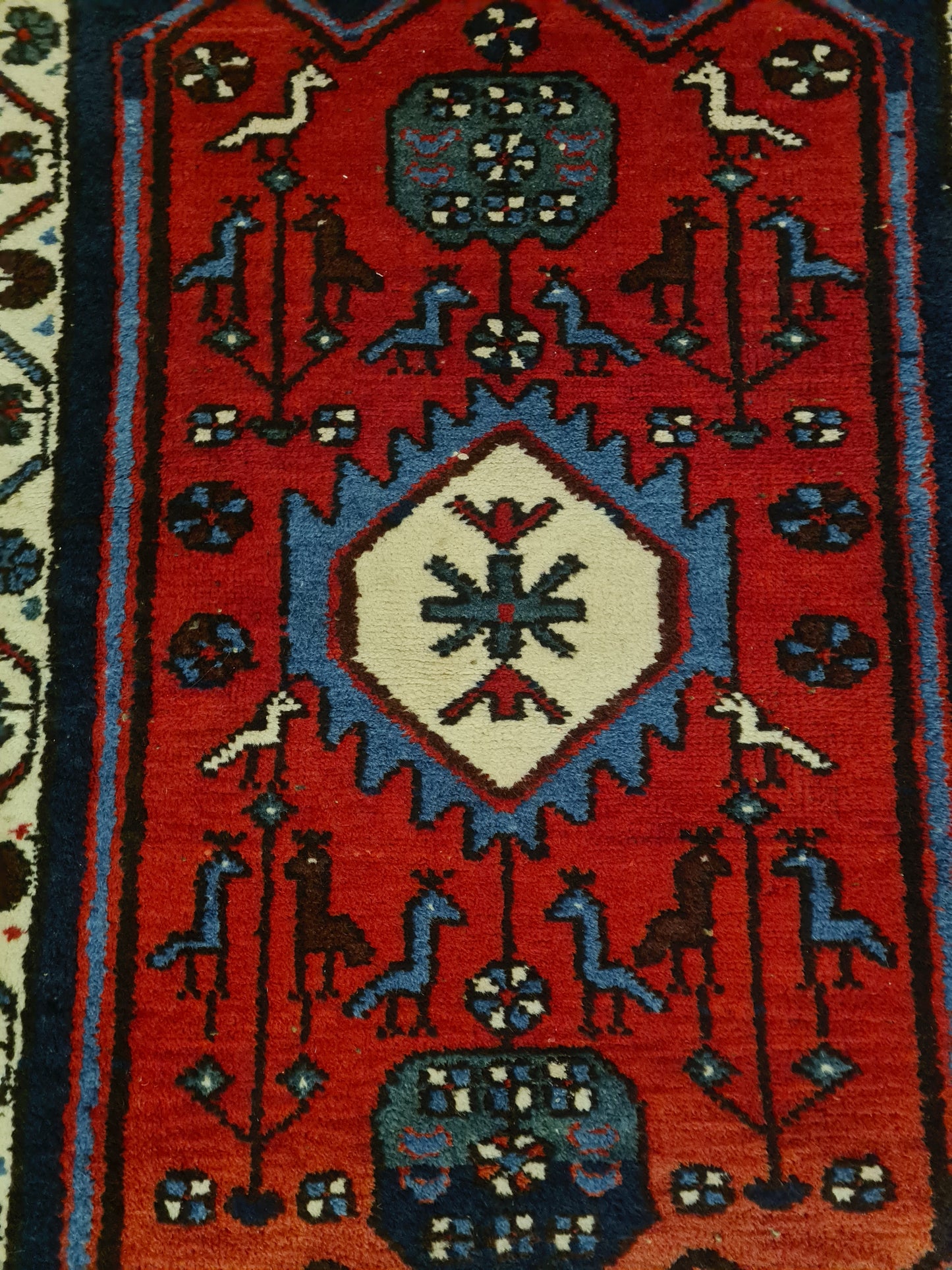 Perserteppich Orientteppich Handgeknüpfter Teppich Afshari 125x75cm