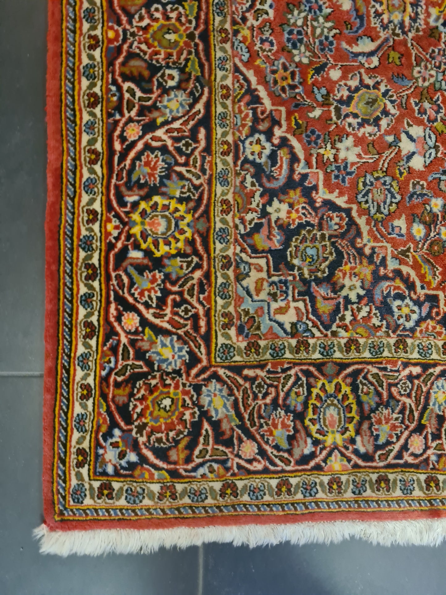 Perserteppich Orientteppich Handgeknüpfter Teppich Keshan 170x115cm