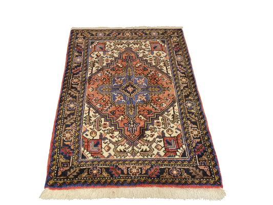 Perserteppich Orientteppich Handgeknüpfter Teppich Heris 135x100cm