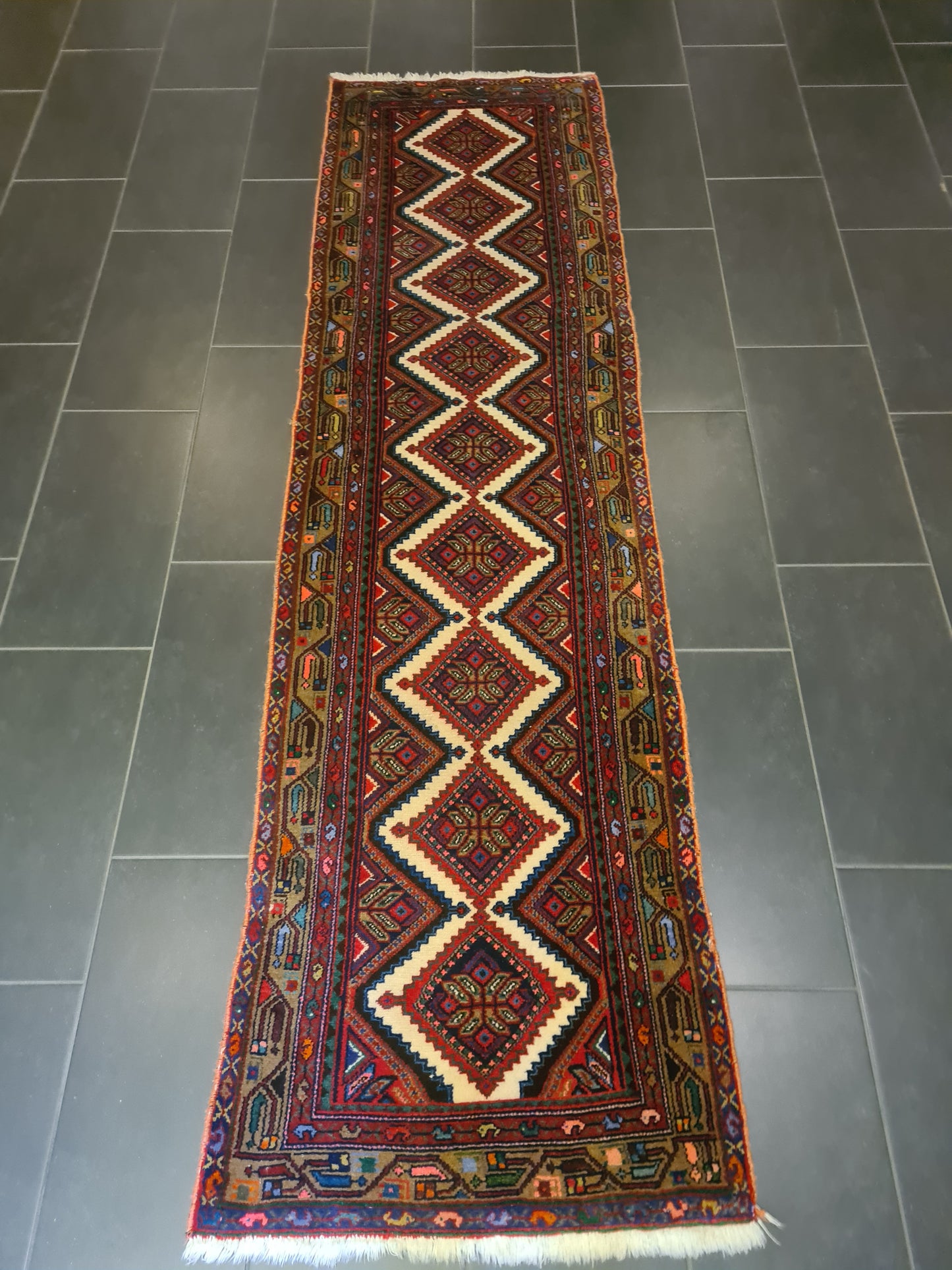 Perserteppich Orientteppich Handgeknüpfter Teppich Malaya 280x80cm