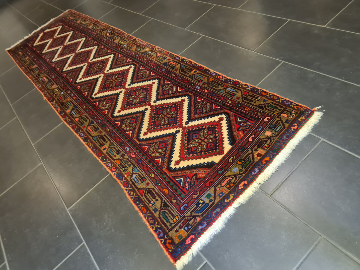Perserteppich Orientteppich Handgeknüpfter Teppich Malaya 280x80cm
