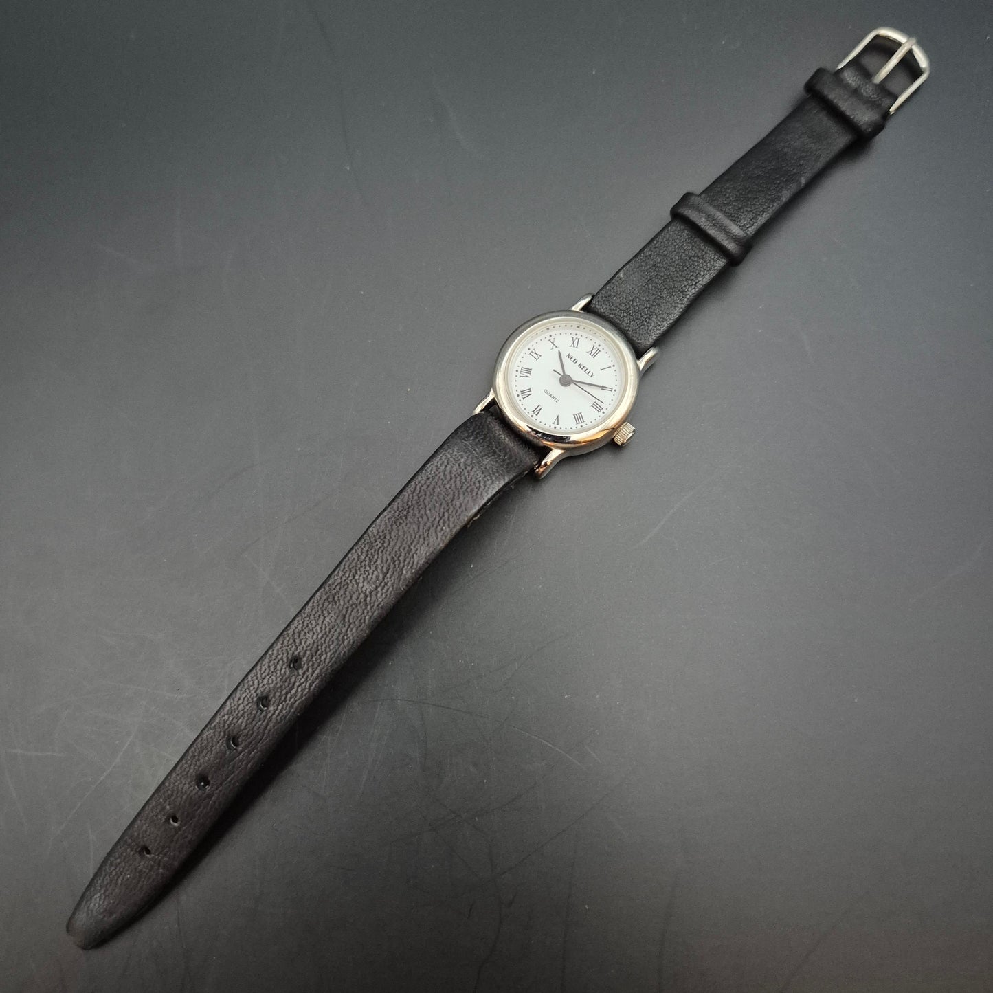 Klassische Ned Kelly Damen Uhr – Römisches Zifferblatt mit Lederarmband