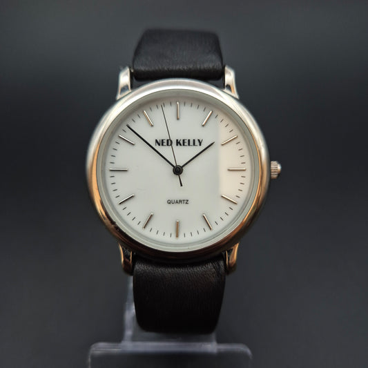 Schlichte Ned Kelly Herren Uhr – Minimalistisches Design mit Lederarmband