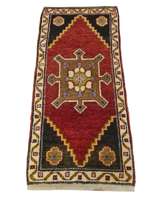 Perserteppich Orientteppich Handgeknüpfter Teppich Yahali 100x50cm