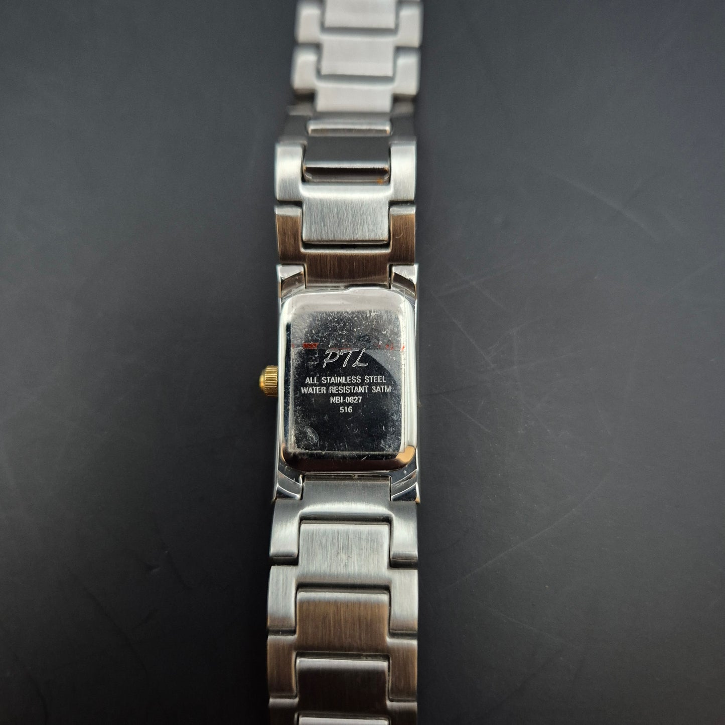 Elegante PTL Damen Uhr – Edelstahlarmband Bicolor mit Rechteckgehäuse