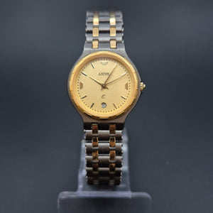 Klassische Cathay Herren Uhr – Bicolor Edelstahlarmband mit Datumsanzeige