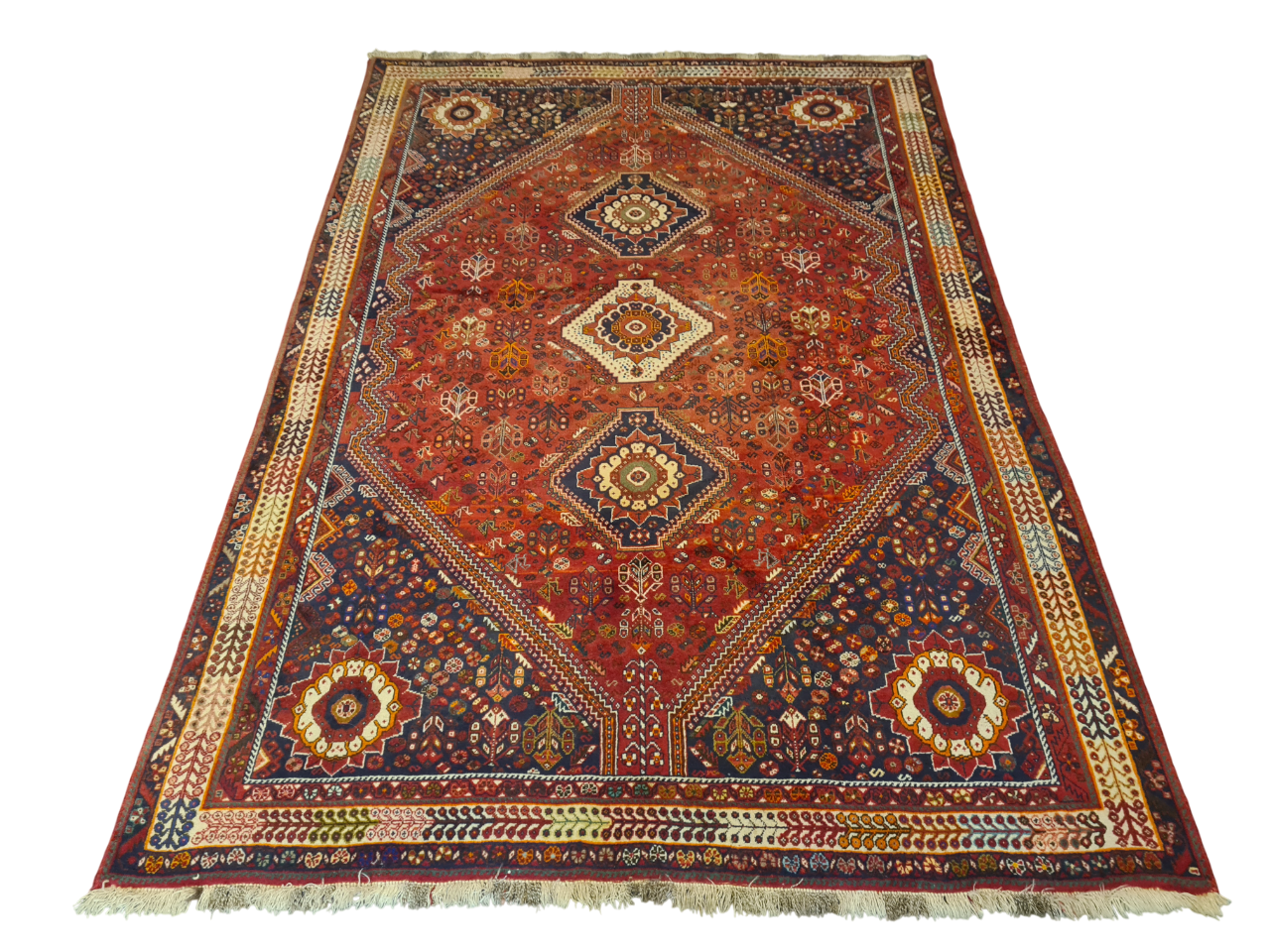 Perserteppich Orientteppich Handgeknüpfter Teppich Gashgai 270x190cm