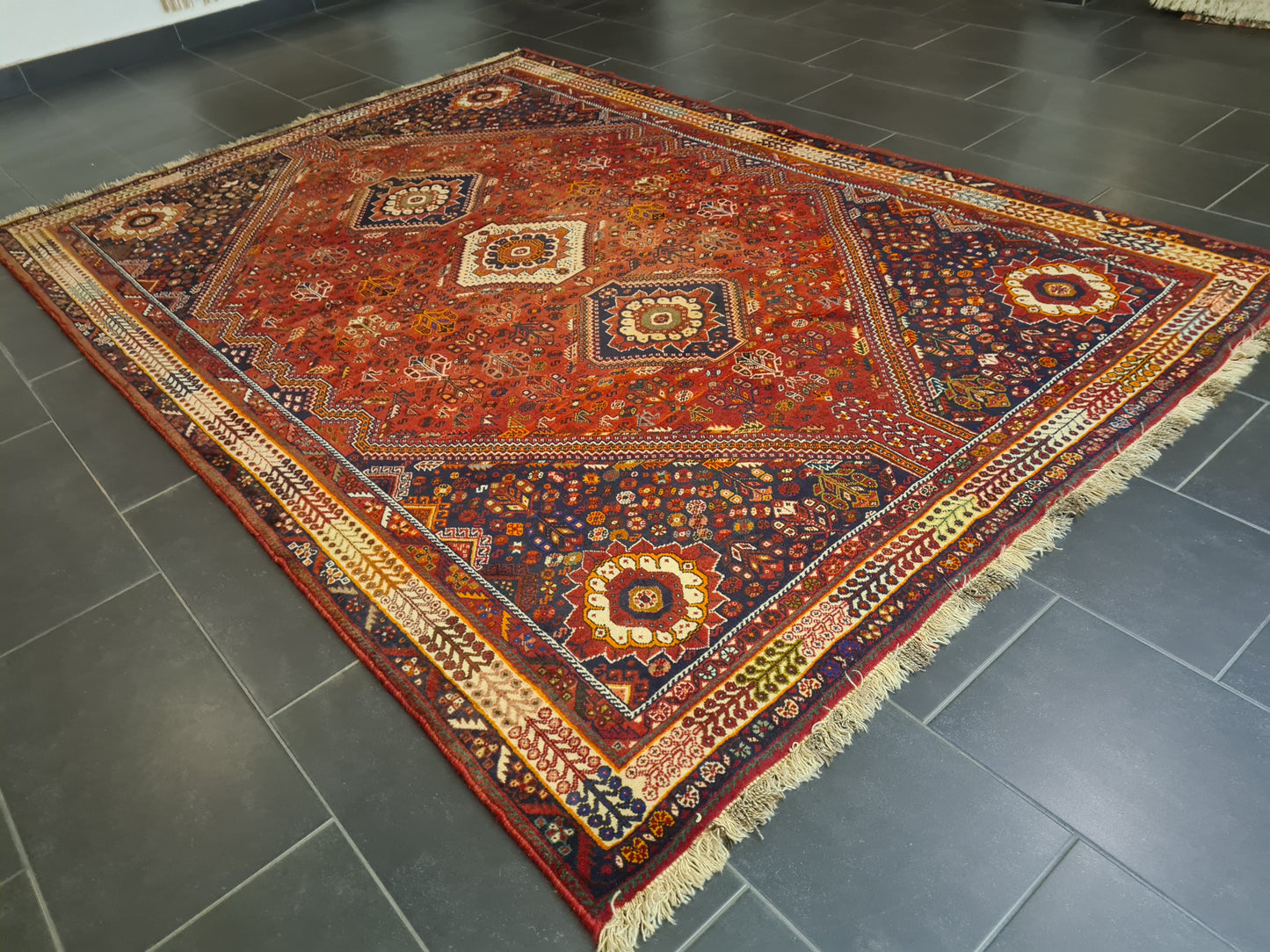 Perserteppich Orientteppich Handgeknüpfter Teppich Gashgai 270x190cm