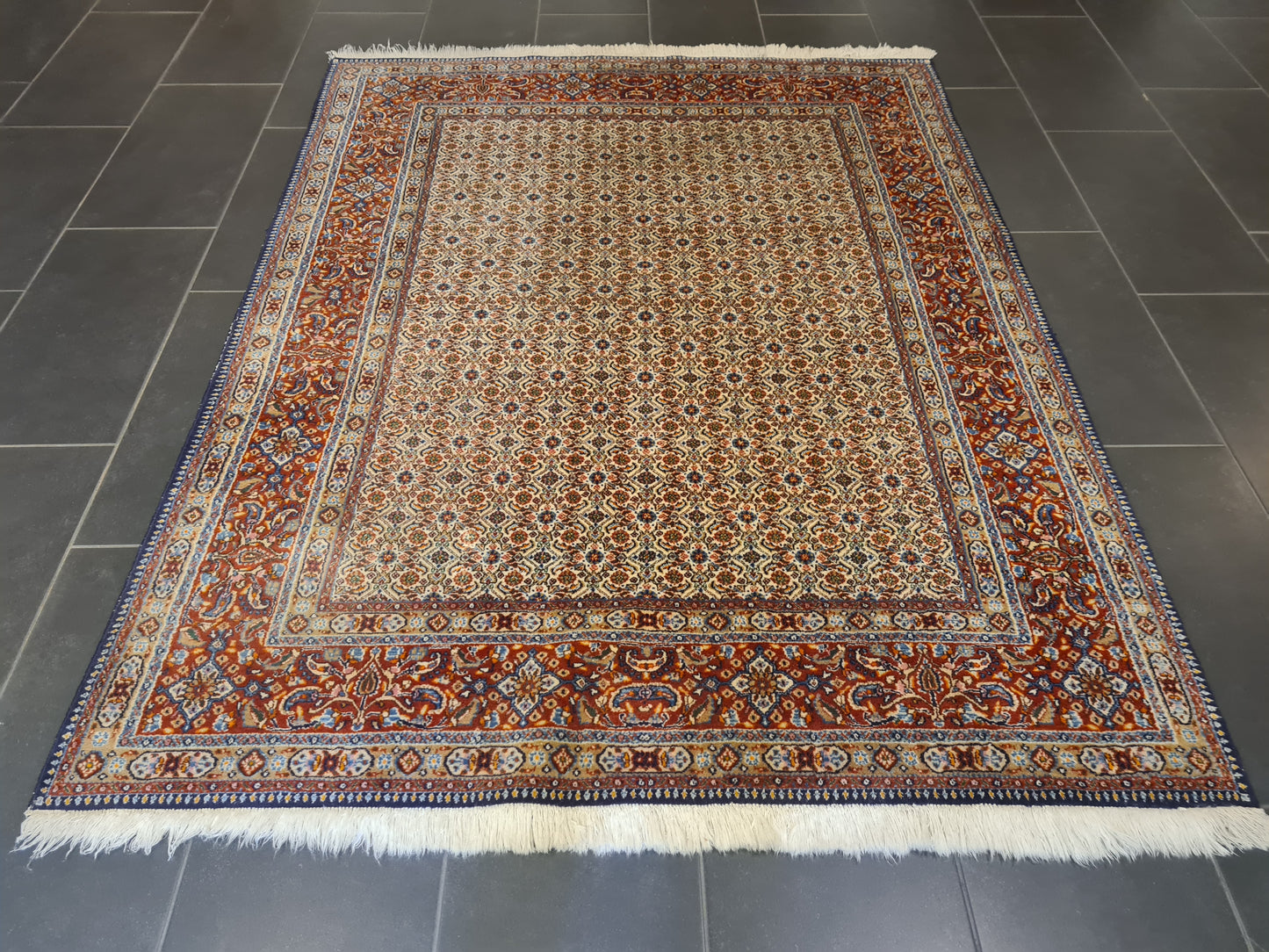 Perserteppich Orientteppich Handgeknüpfter Teppich Moud 200x150cm