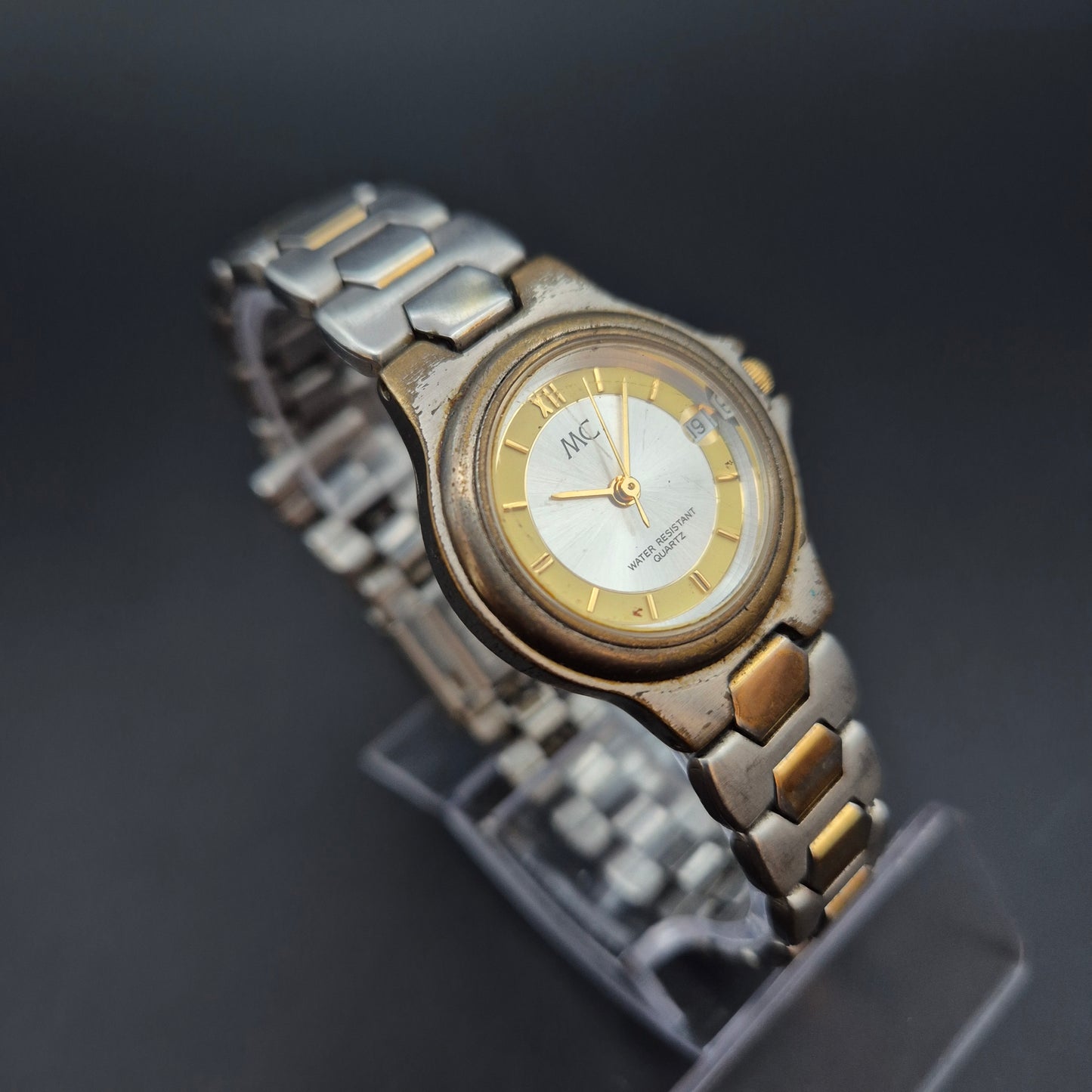 MC Damen Uhr – Quarz mit Datum, Bicolor-Design