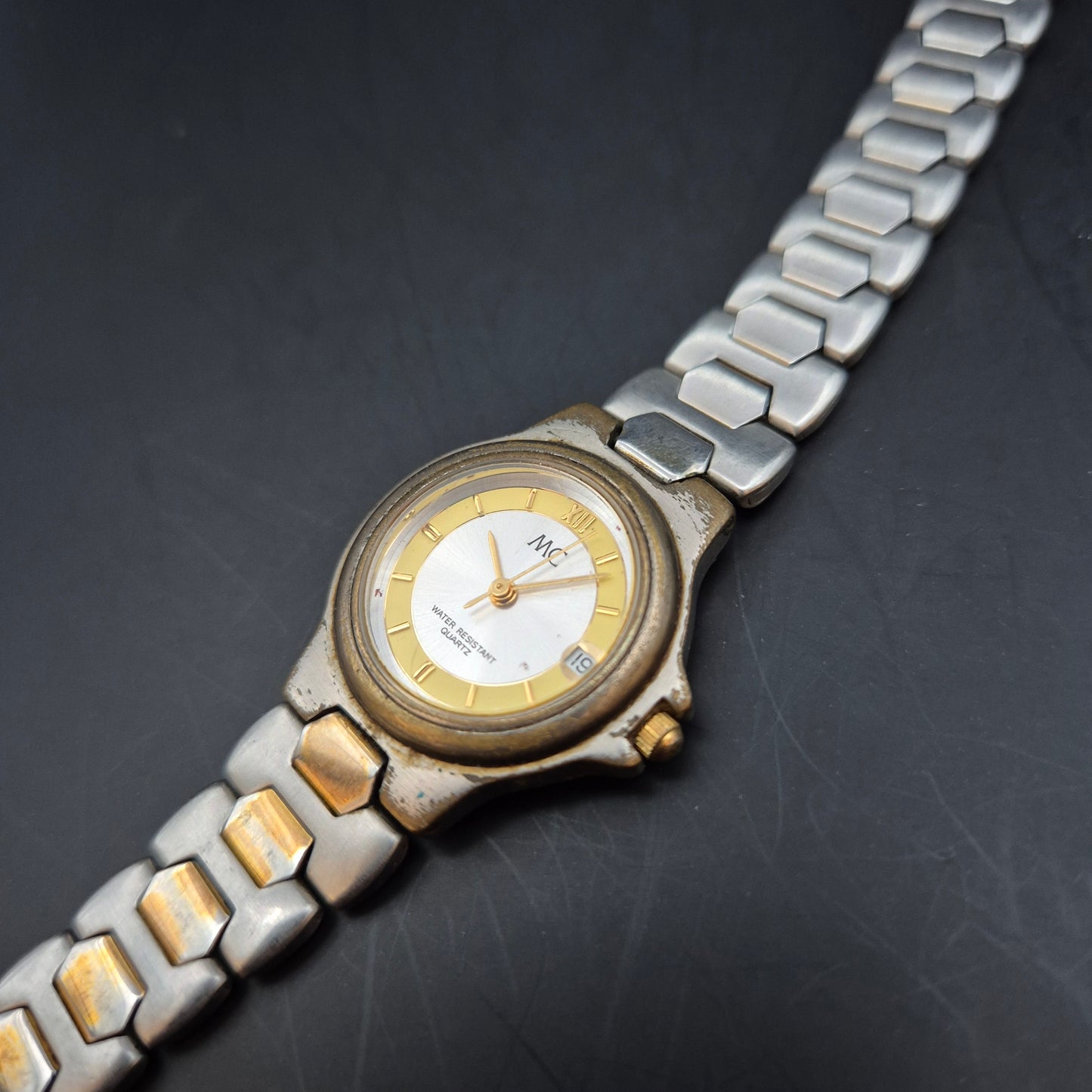 MC Damen Uhr – Quarz mit Datum, Bicolor-Design