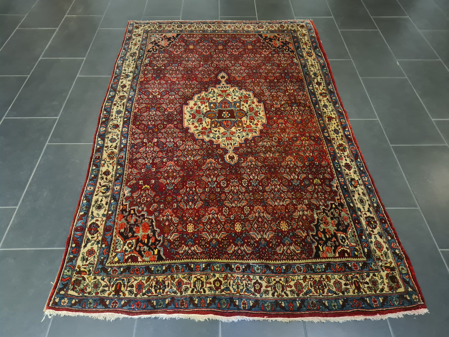 Perserteppich Orientteppich Handgeknüpfter Teppich Bidjar 220x140cm