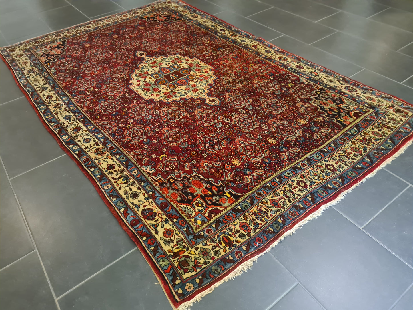 Perserteppich Orientteppich Handgeknüpfter Teppich Bidjar 220x140cm