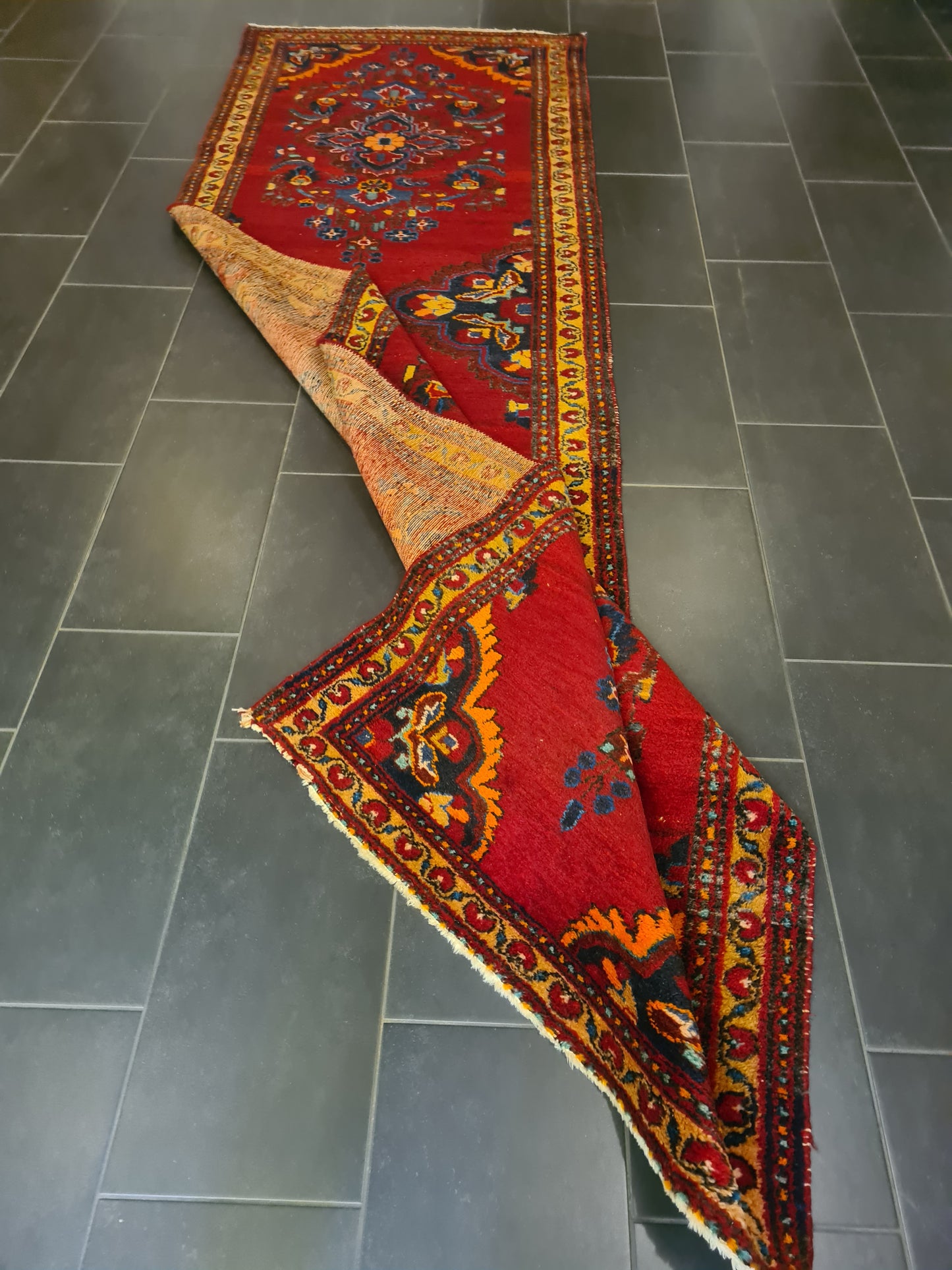 Perserteppich Orientteppich Handgeknüpfter Teppich Lillian 360x110cm