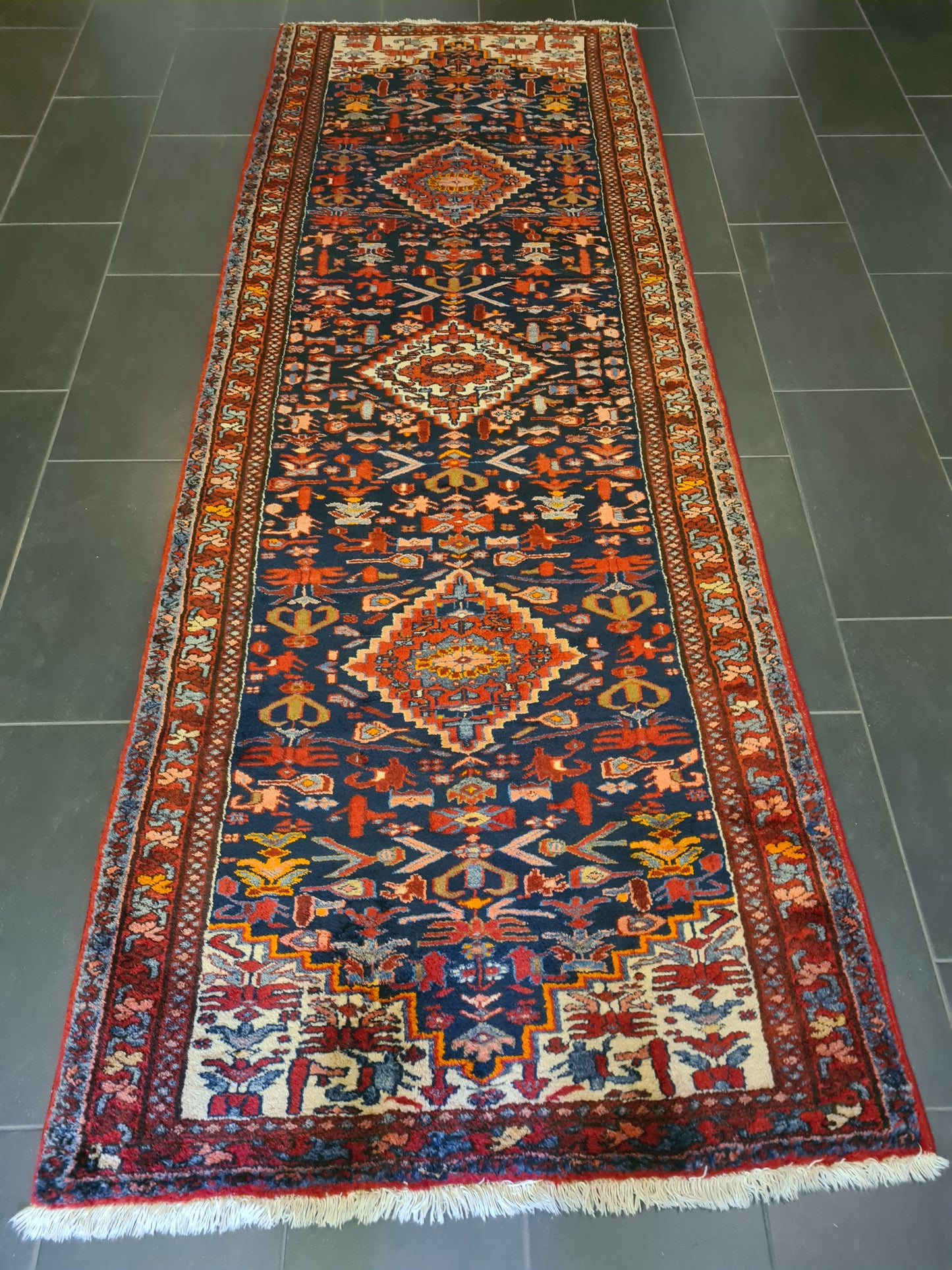 Perserteppich Orientteppich Handgeknüpfter Teppich Malaya 315x115cm