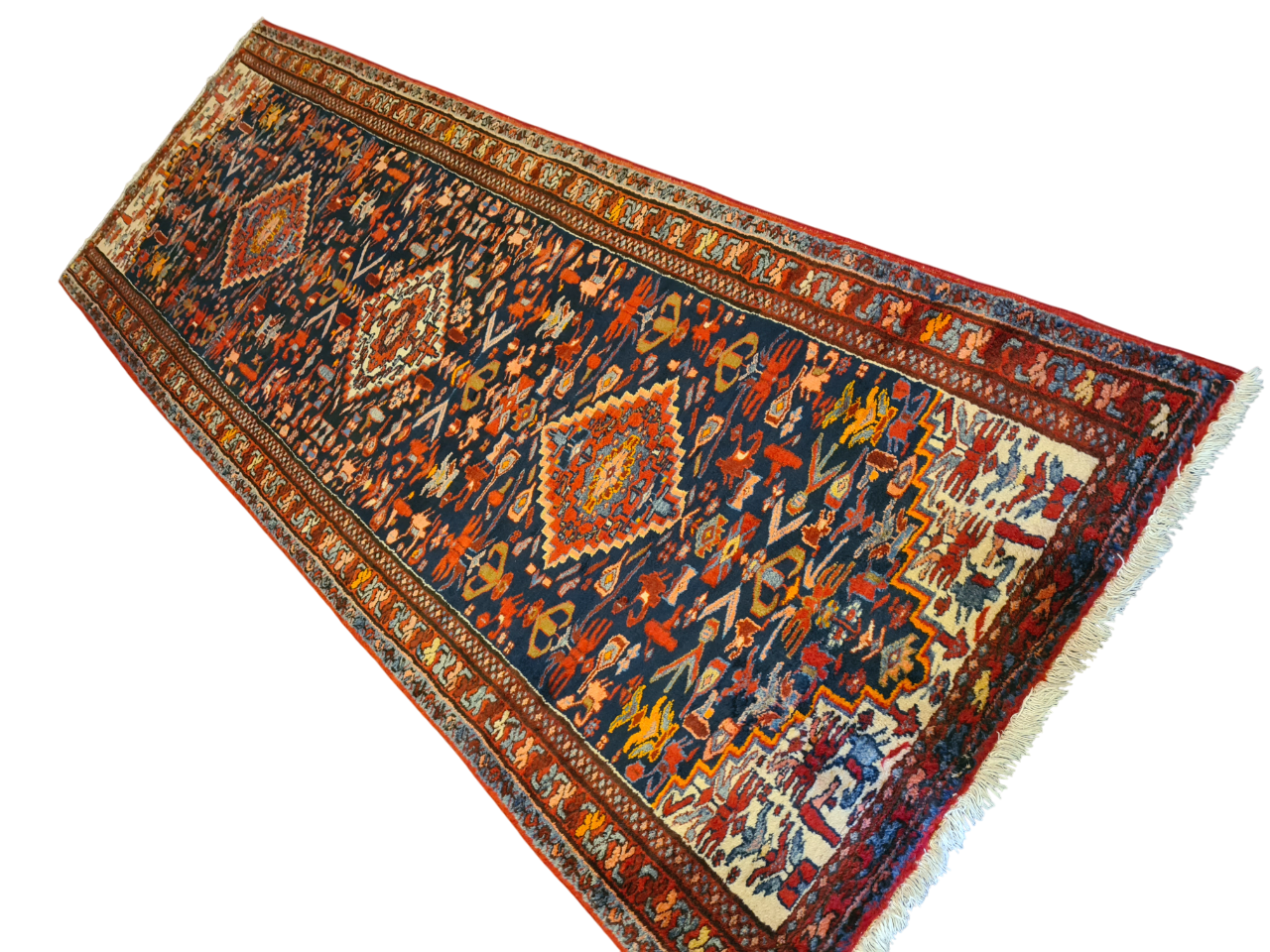 Perserteppich Orientteppich Handgeknüpfter Teppich Malaya 315x115cm