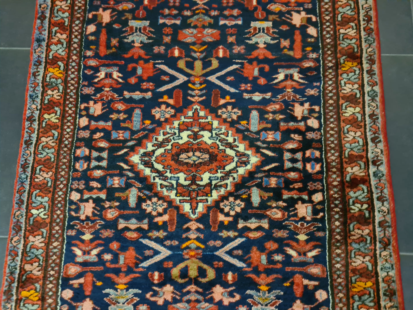 Perserteppich Orientteppich Handgeknüpfter Teppich Malaya 315x115cm