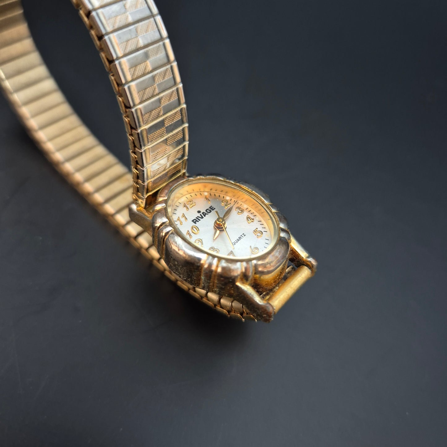 Rivage Damen Uhr – Quarz, Goldfarben mit Stretcharmband
