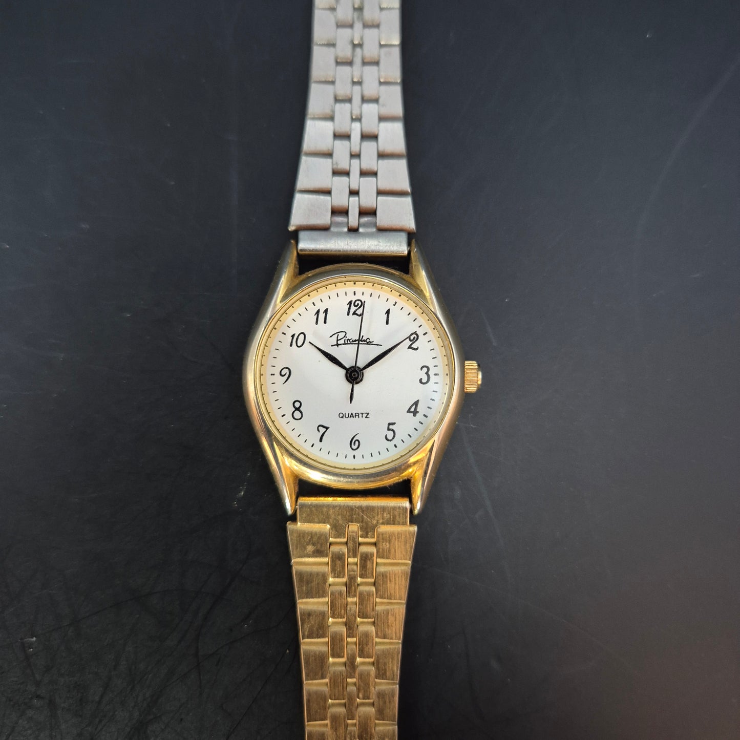 Piranha Damen Uhr – Quarz, Goldfarben mit Bicolor-Armband