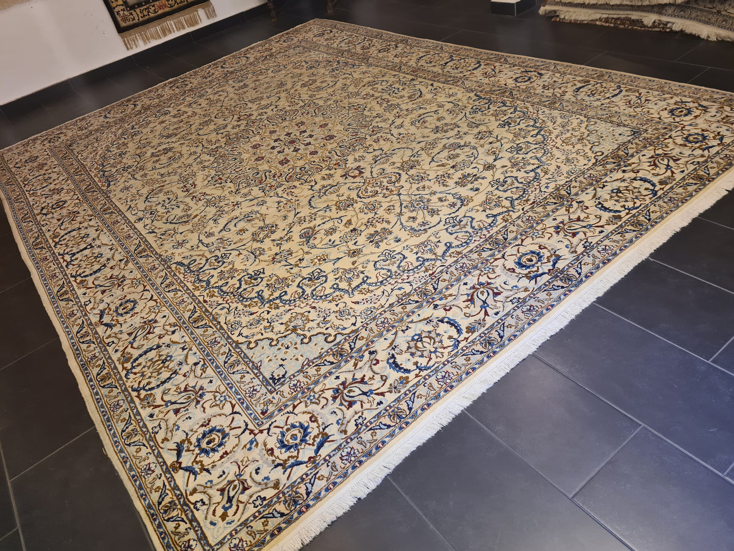 Perserteppich Orientteppich Handgeknüpfter Teppich Nain 9la 410x310cm