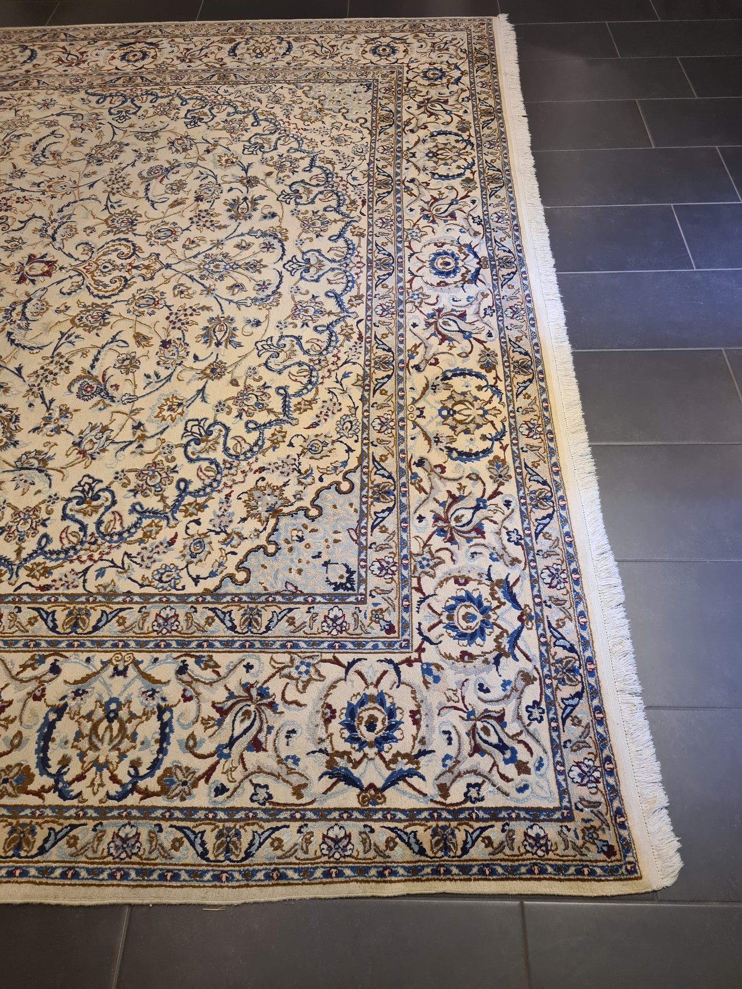 Perserteppich Orientteppich Handgeknüpfter Teppich Nain 9la 410x310cm