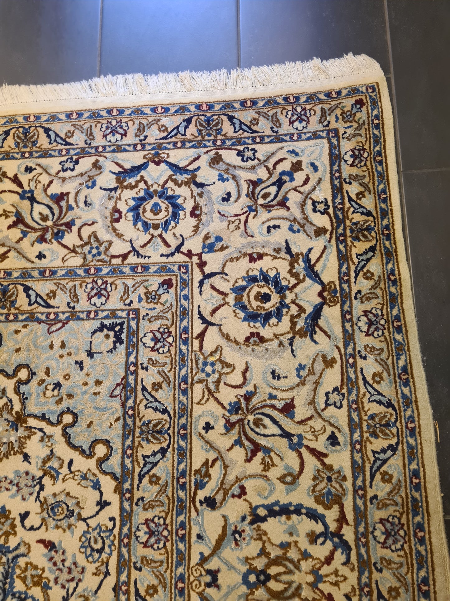 Perserteppich Orientteppich Handgeknüpfter Teppich Nain 9la 410x310cm