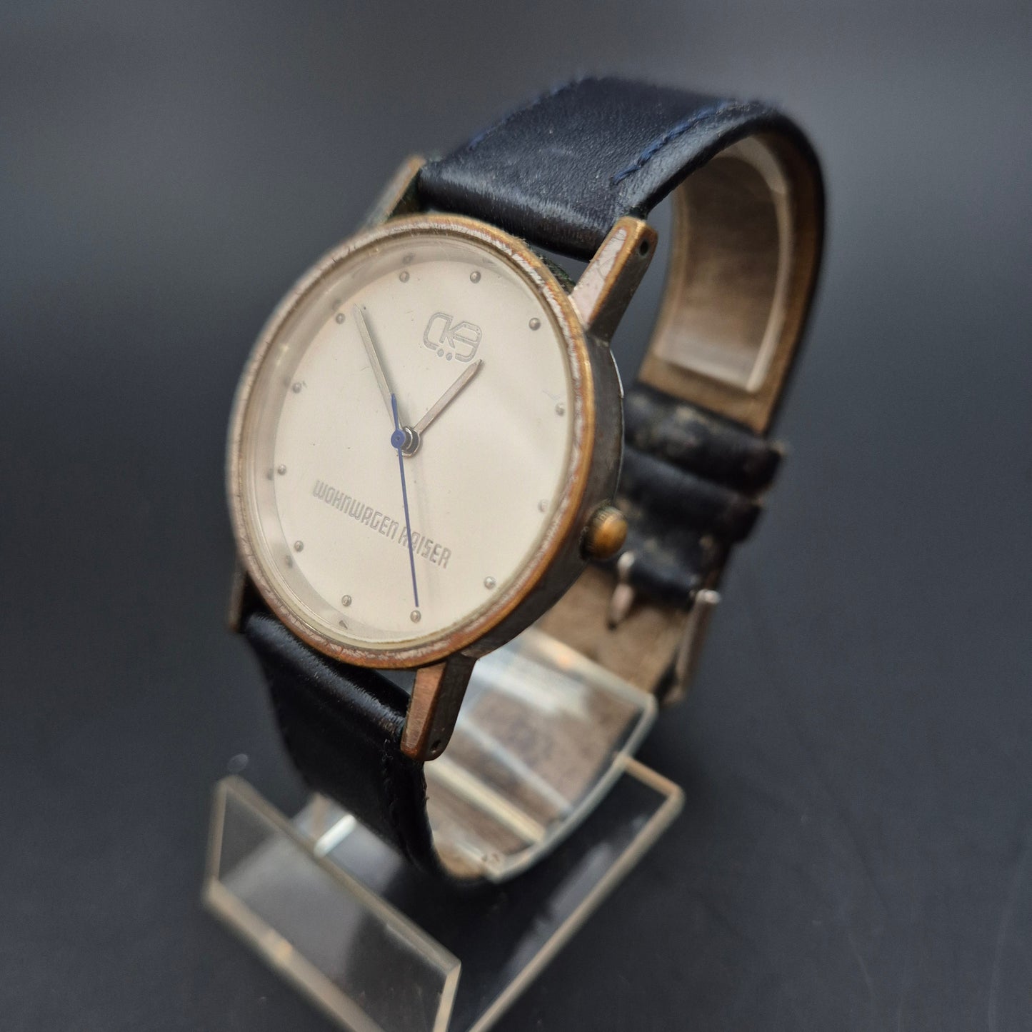 Wohnwagen Kaspar Damen Uhr – Quarz, Goldfarben mit Lederarmband