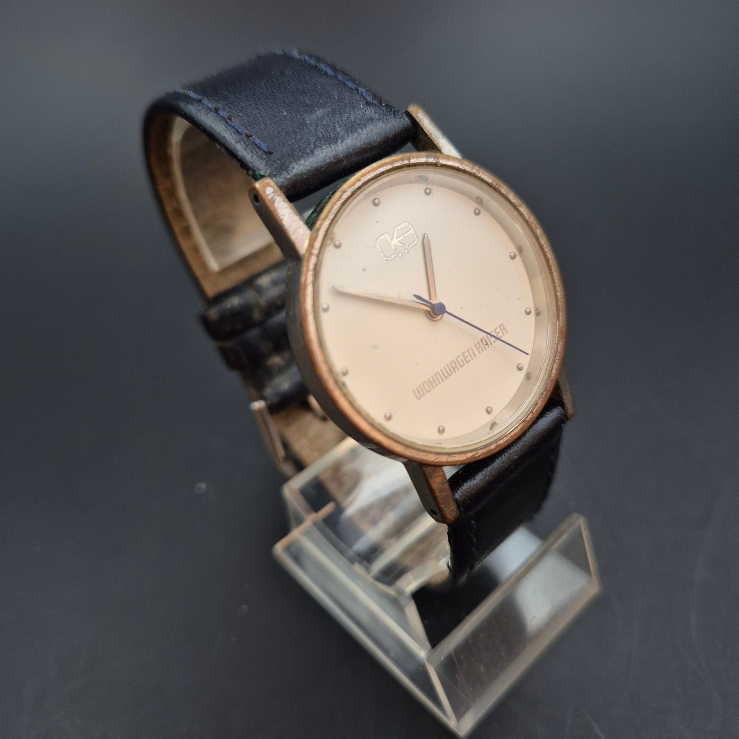 Wohnwagen Kaspar Damen Uhr – Quarz, Goldfarben mit Lederarmband