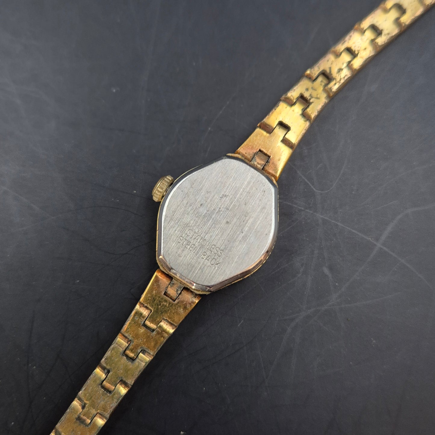 Superia Damen Uhr – Vintage, 17 Rubis, Goldfarben