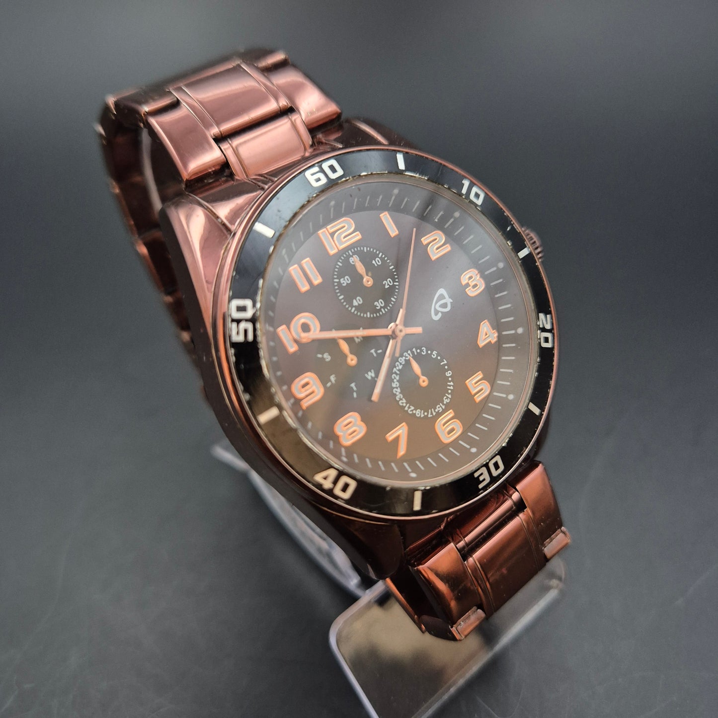 Auriol Herren Uhr – Quarz, Braun im Chronographen-Stil