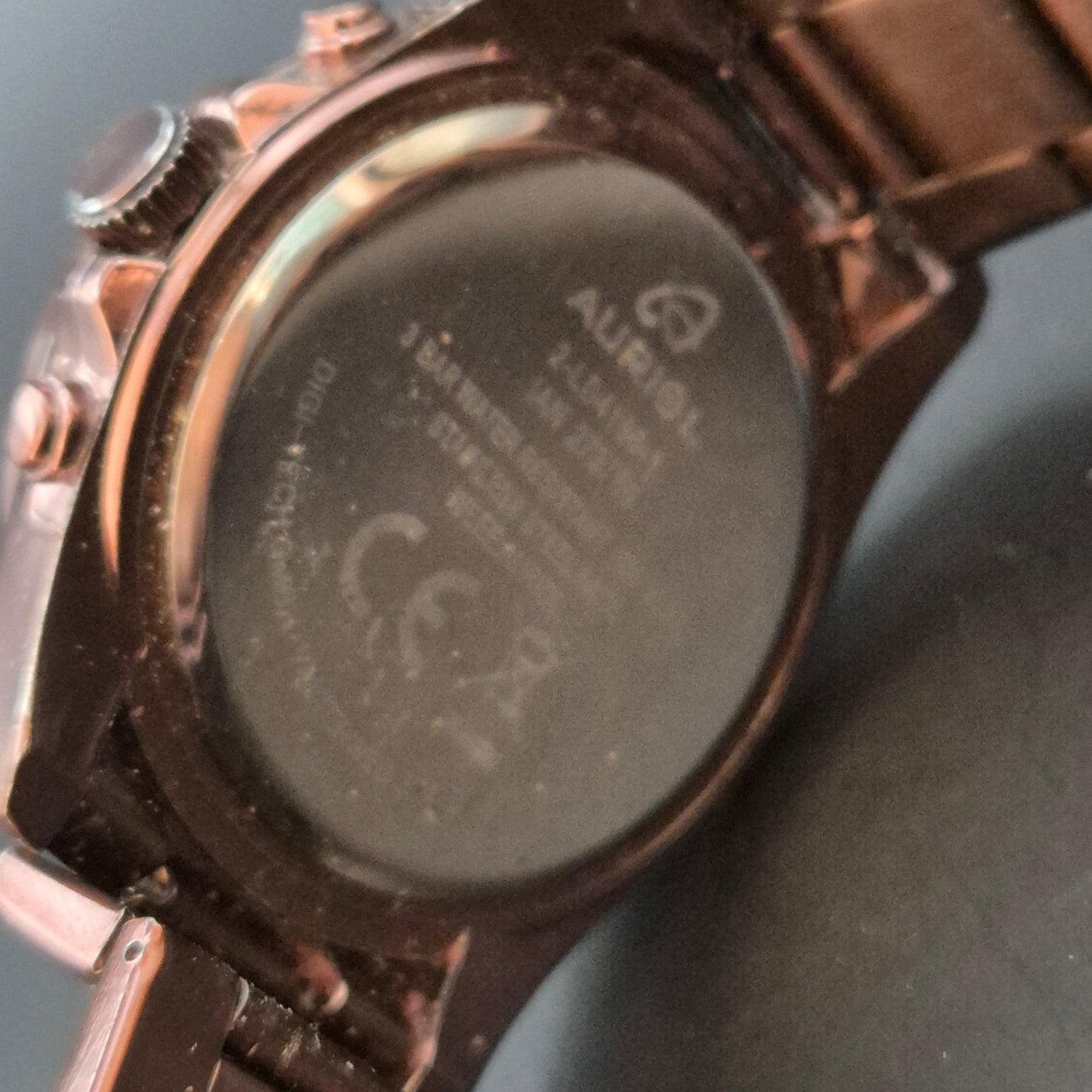 Auriol Herren Uhr – Quarz, Braun im Chronographen-Stil