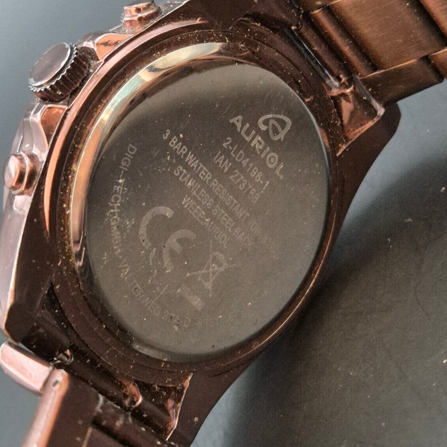 Auriol Herren Uhr – Quarz, Braun im Chronographen-Stil