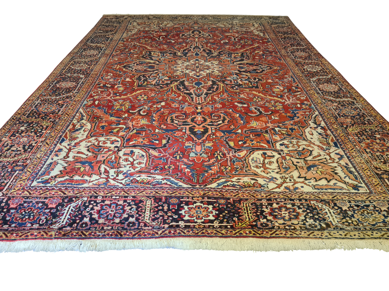 Perserteppich Orientteppich Handgeknüpfter Teppich Heris 430x300cm