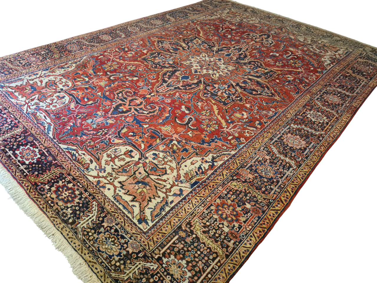 Perserteppich Orientteppich Handgeknüpfter Teppich Heris 430x300cm