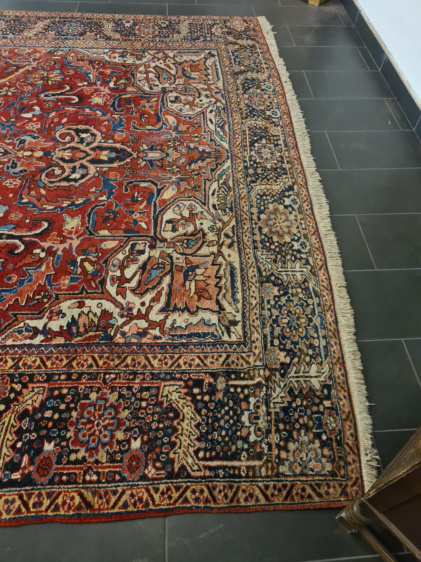 Perserteppich Orientteppich Handgeknüpfter Teppich Heris 430x300cm