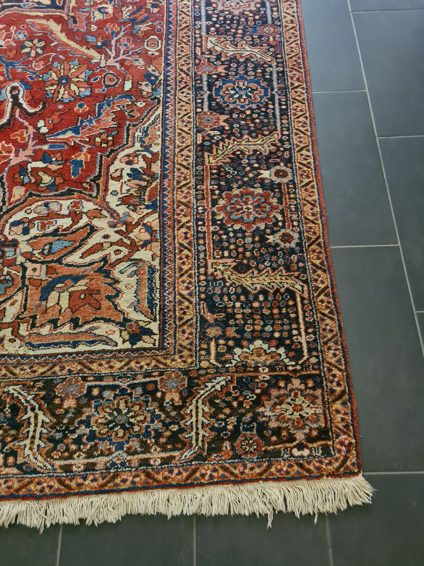 Perserteppich Orientteppich Handgeknüpfter Teppich Heris 430x300cm