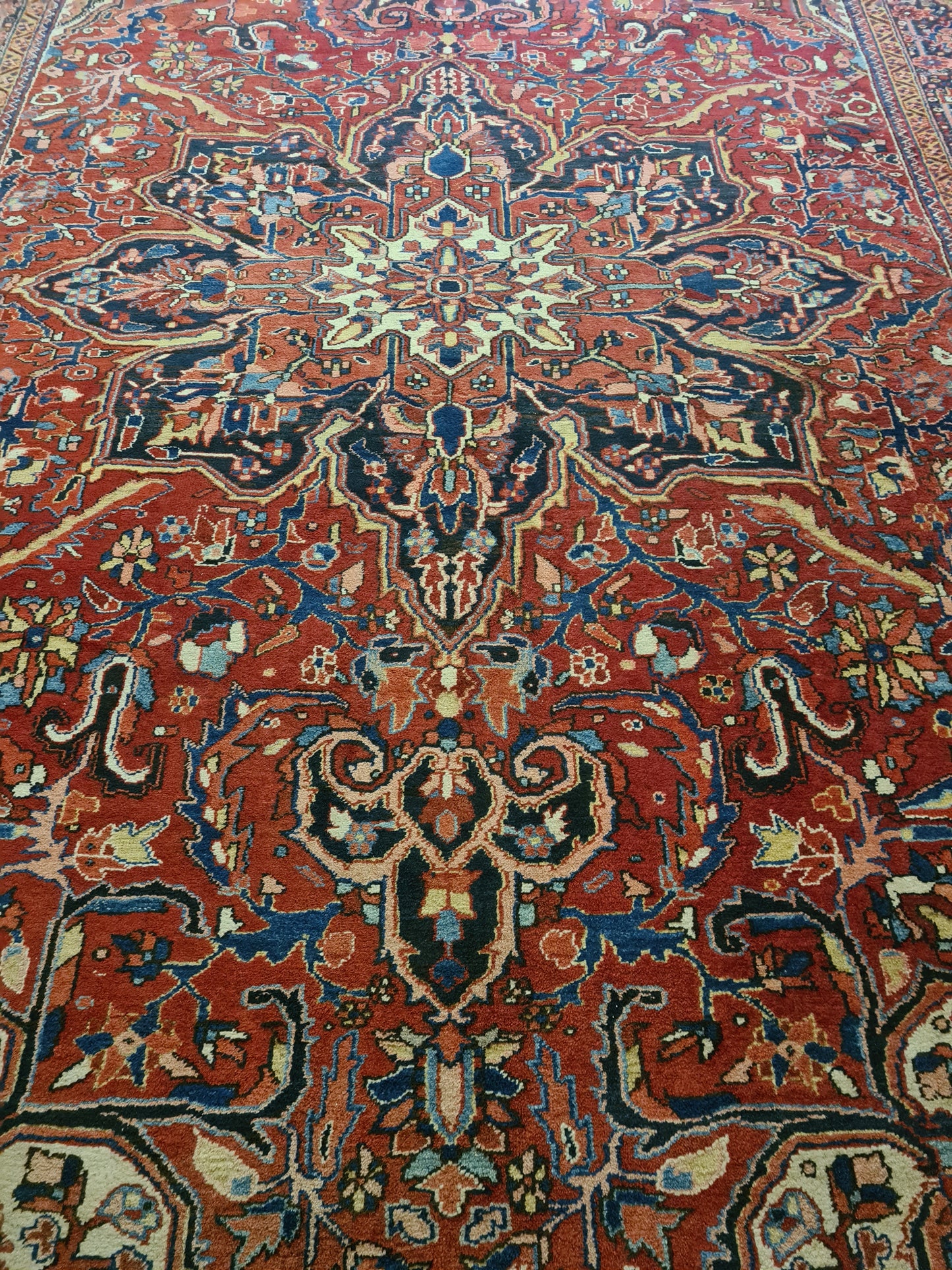 Perserteppich Orientteppich Handgeknüpfter Teppich Heris 430x300cm