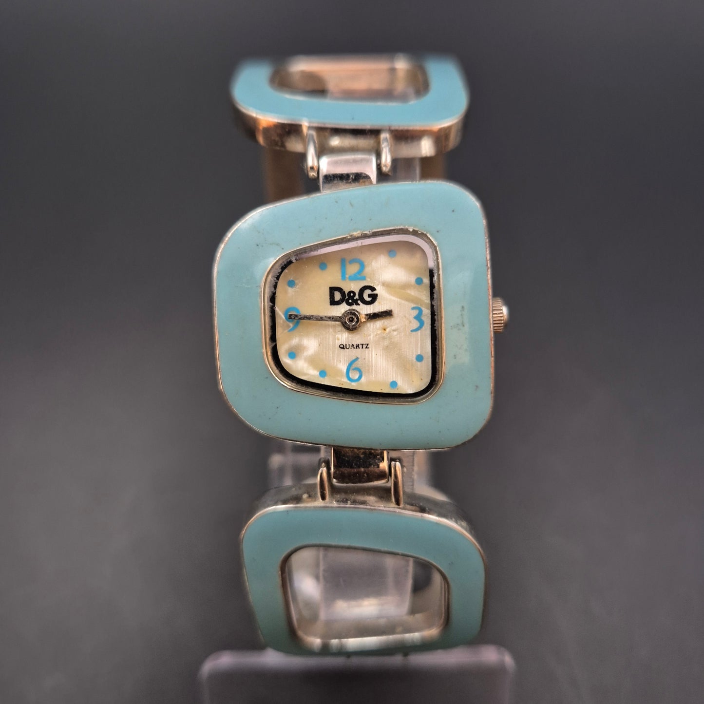 D&G Damen Uhr – Quarz, Türkis mit Gliederarmband