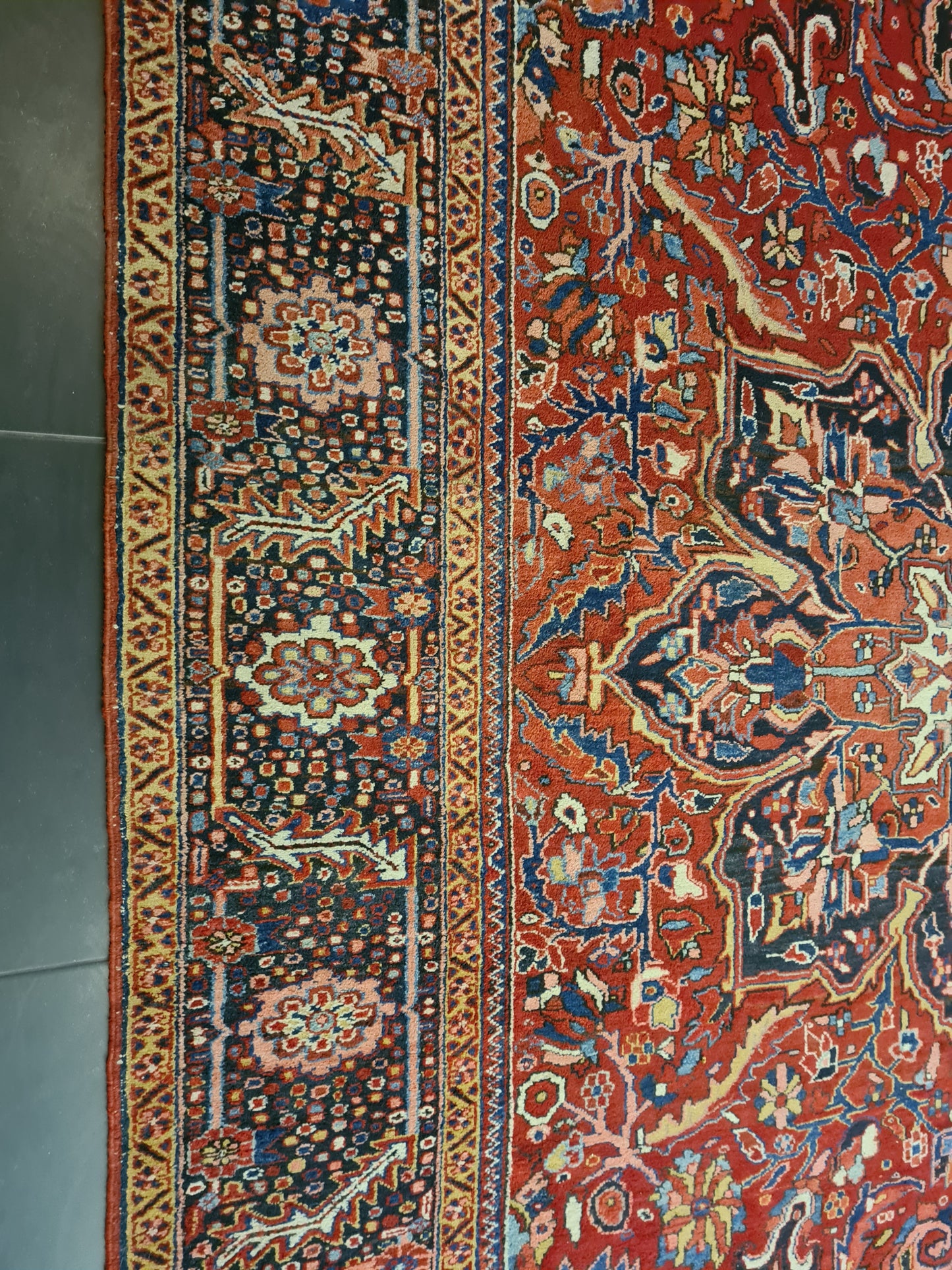 Perserteppich Orientteppich Handgeknüpfter Teppich Heris 430x300cm