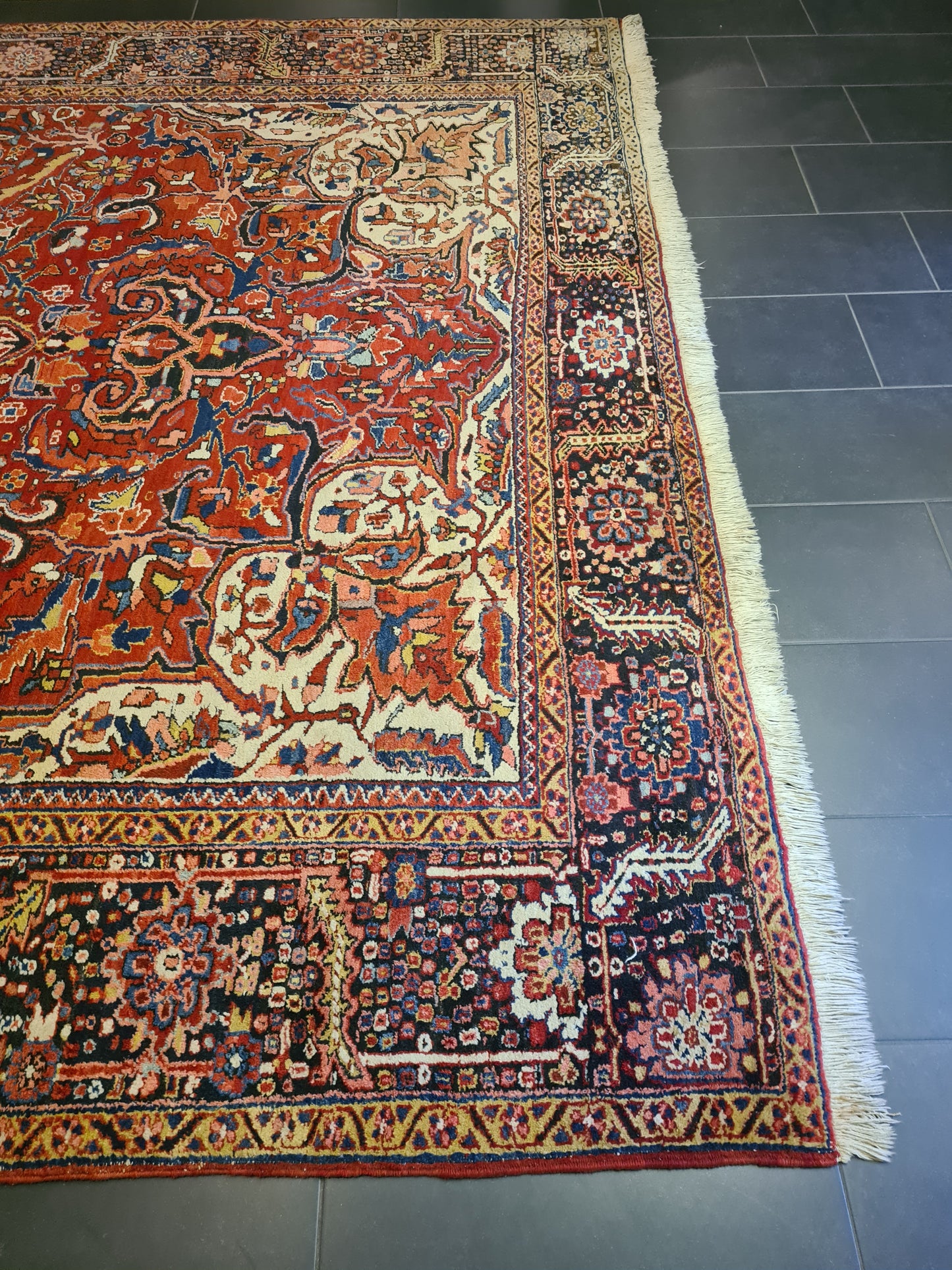 Perserteppich Orientteppich Handgeknüpfter Teppich Heris 430x300cm